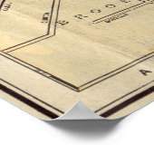 kaart van Cleveland OH (1894) Poster (Hoek)