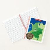Kaart van Colombia Notitieboek (Binnen)