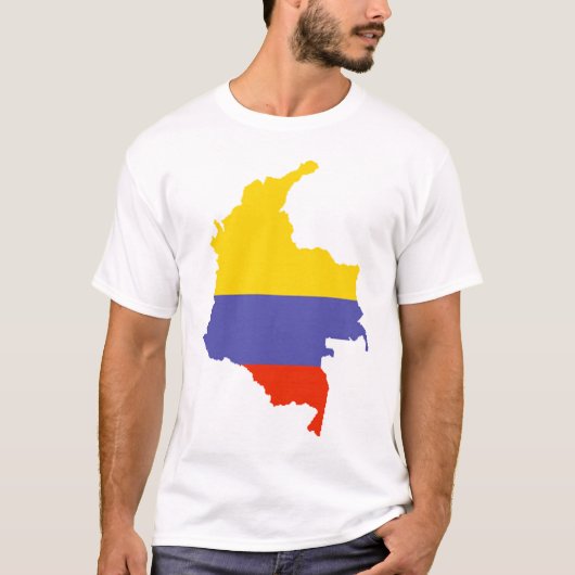 Kaart van Colombia T-shirt (Voorkant)