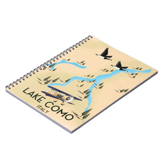 Kaart van Como Italië Notitieboek (Linkerzijde)