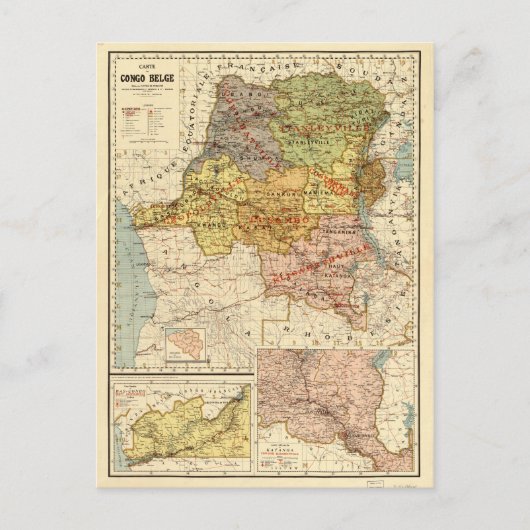 Kaart van Congo, Afrika (1896) (Voorkant)