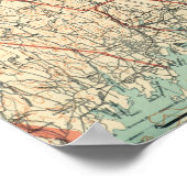 kaart van Connecticut (1823) Poster (Hoek)