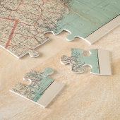  kaart van Connecticut (1893) Legpuzzel (Zijkant)