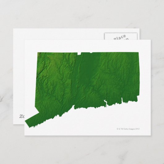 Kaart van Connecticut 2 (Voorkant / Achterkant)