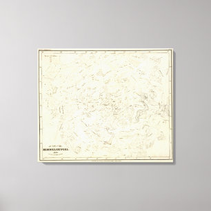 Kaart van constellaties 2 canvas afdruk