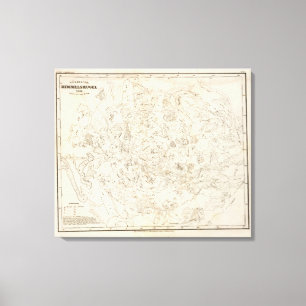 Kaart van constellaties canvas afdruk