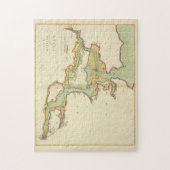  kaart van Cork Harbour Ierland (1702) Legpuzzel (Verticaal)
