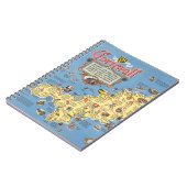 Kaart van Cornwall, Engeland Notitieboek (Linkerzijde)
