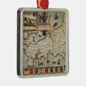Kaart van Cornwall Metalen Ornament (Rechts)