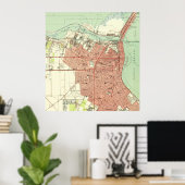 kaart van Corpus Christi Texas (1951) Poster (Thuiskantoor)