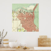 kaart van Corpus Christi Texas (1951) Poster (Keuken)