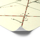 kaart van Corpus Christi Texas (1951) Poster (Hoek)