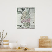 Kaart van Corsica Poster (Keuken)