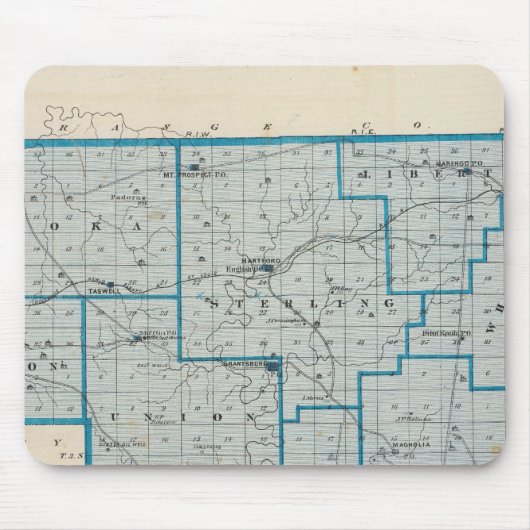 Kaart van Crawford County Muismat (Voorkant)