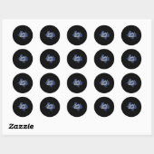 Kaart van Crystal Beach Texas Ronde Sticker (Vel)