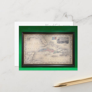 kaart van Cuba Briefkaart