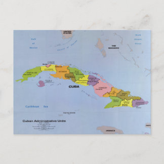 Kaart van Cuba, Cubaanse bestuurseenheden (1986)