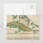 Kaart van Cuba en de Bahama-eilanden (Voorkant / Achterkant)