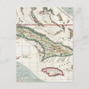 kaart van Cuba en Jamaica (1763)