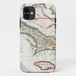 kaart van Cuba en Jamaica (1763) iPhone 11 Hoesje
