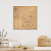 Kaart van Cumberland Gap Poster (Keuken)