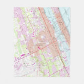 kaart van Daytona Beach Florida (1952) Fleece Deken (Voorkant)