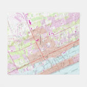 kaart van Daytona Beach Florida (1952) Fleece Deken (Voorkant (Horizontaal))