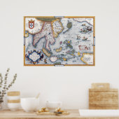  kaart van de 16e eeuw van Zuidoost-Azië Poster (Keuken)