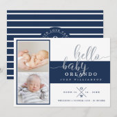 Kaart van de Aankondiging van de baby - Zeemacht & (Voorkant / Achterkant)