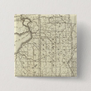 Kaart van de aankoop van Morris of West Geneseo Vierkante Button 5,1 Cm