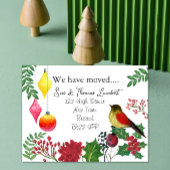 Kaart van de adreswijziging van Kerstmis - Retro R