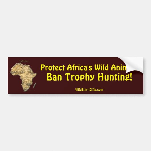 Kaart van de AFRIKA-reeks Bumpersticker (Voorkant)