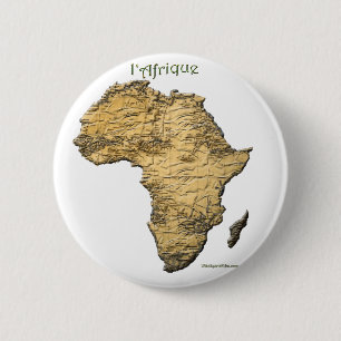 Kaart van de AFRIKA-reeks Ronde Button 5,7 Cm