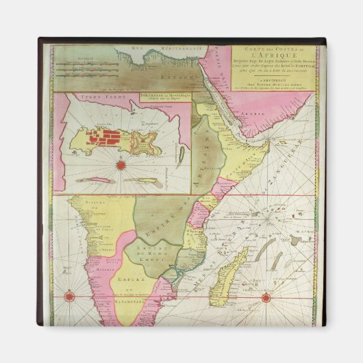 Kaart van de Afrikaanse landen Magneet (Voorkant)