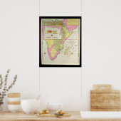 Kaart van de Afrikaanse landen Poster (Keuken)