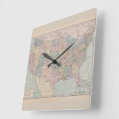  kaart van de Amerikaanse klok (Hoek)