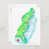 Kaart van de Amerikaanse oostkust (Voorkant / Achterkant)