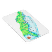 Kaart van de Amerikaanse oostkust Magneet (Rechterzijde)