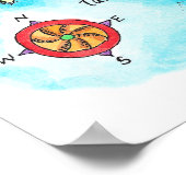 Kaart van de Amerikaanse oostkust Poster (Hoek)