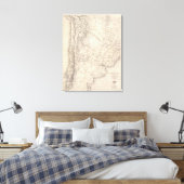 Kaart van de Argentijnse Federatie Canvas Afdruk (Insitu (Slaapkamer))