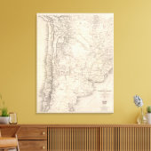 Kaart van de Argentijnse Federatie Canvas Afdruk (Insitu (Woonkamer))