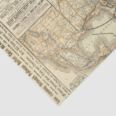 Kaart van de Atlantische kust Tissuepapier (Detail)