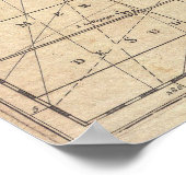  kaart van de Atlantische Oceaan (1683) Poster (Hoek)