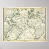Kaart van de Atlantische Oceaan