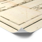  kaart van de Azoren (1797) Poster (Hoek)