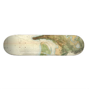 kaart van de baai van San Diego (1857) Skateboard