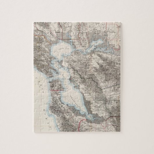  kaart van de baai van San Francisco (1873) Legpuzzel (Verticaal)