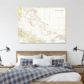  kaart van de Bahama's (1901) Canvas Afdruk (Insitu (Slaapkamer))