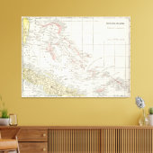  kaart van de Bahama's (1901) Canvas Afdruk (Insitu (Woonkamer))