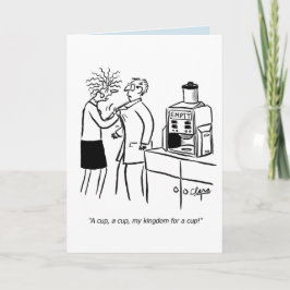 Kaart van de bedrijfs de grappige koffieverjaardag